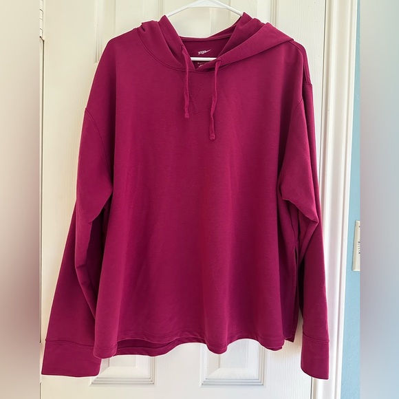 Nike Yoga Dynamic Berry Dri-FIT Fleece Hoodie Women's size 1X - Picture 1 of 4